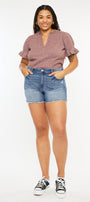 Phyllis High Rise Mom Shorts (Plus Size) - Official Kancan USA