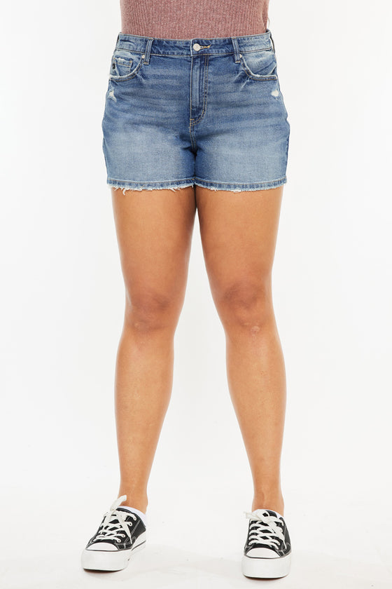 Phyllis High Rise Mom Shorts (Plus Size) - Official Kancan USA