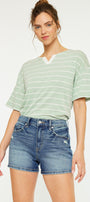 Inaya  High Rise Mom Shorts - Official Kancan USA