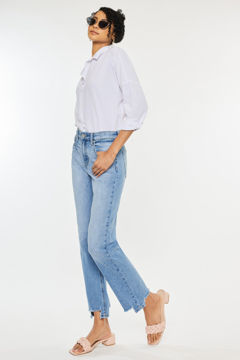 Breanne High Rise Straight Jeans - Official Kancan USA