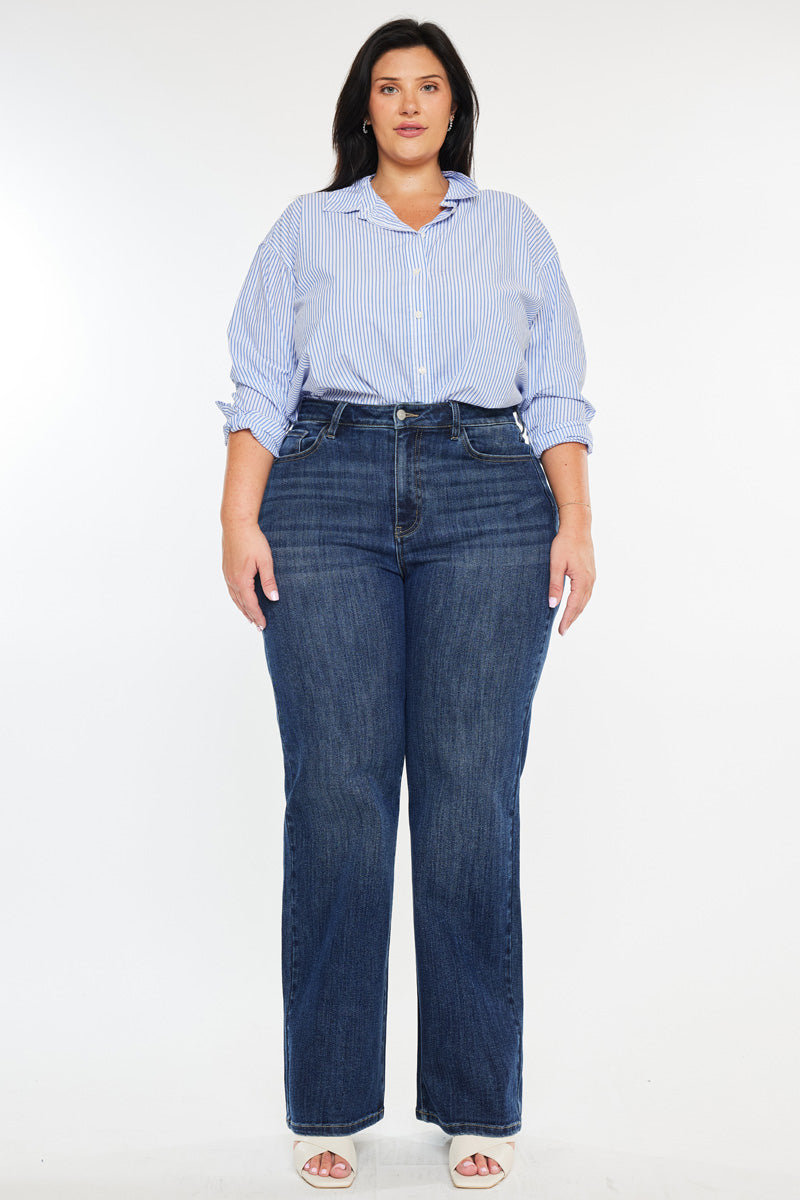 Stellar High Rise Wide Leg Jeans (Plus Size) - Official Kancan USA