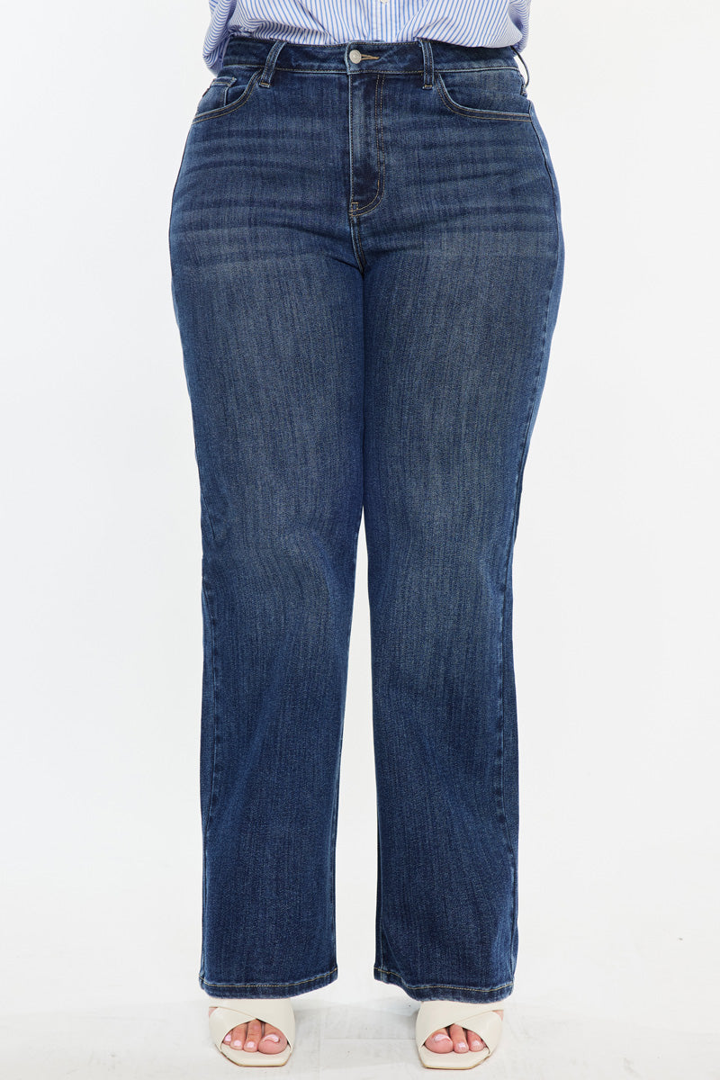 Stellar High Rise Wide Leg Jeans (Plus Size) - Official Kancan USA