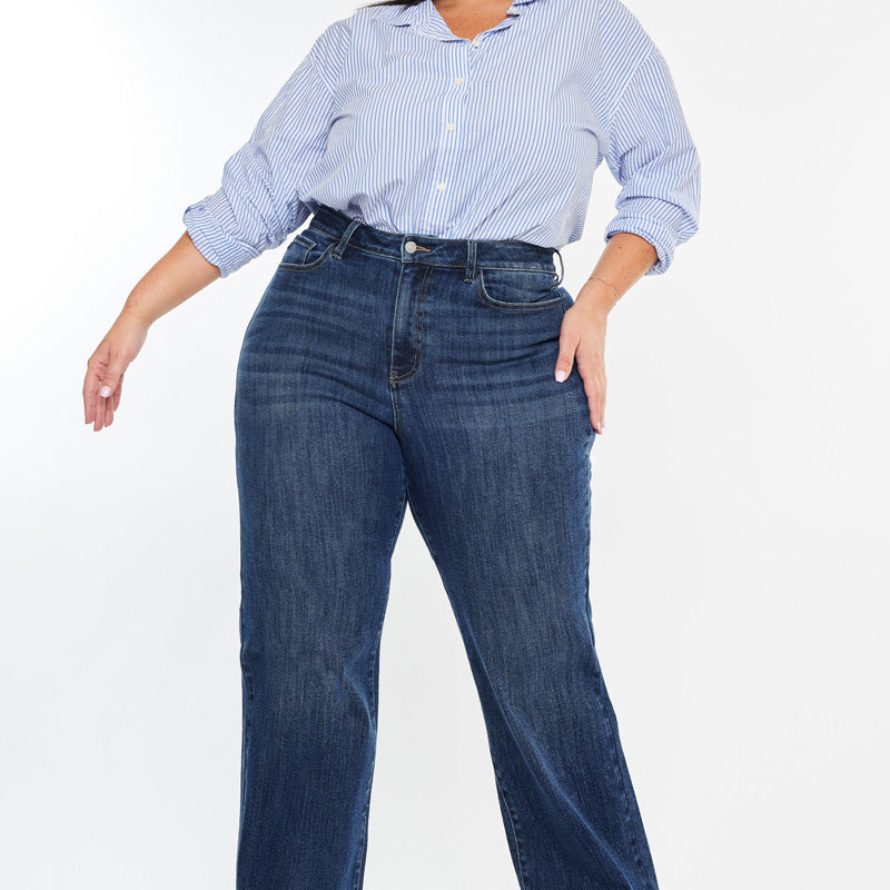Stellar High Rise Wide Leg Jeans (Plus Size) - Official Kancan USA