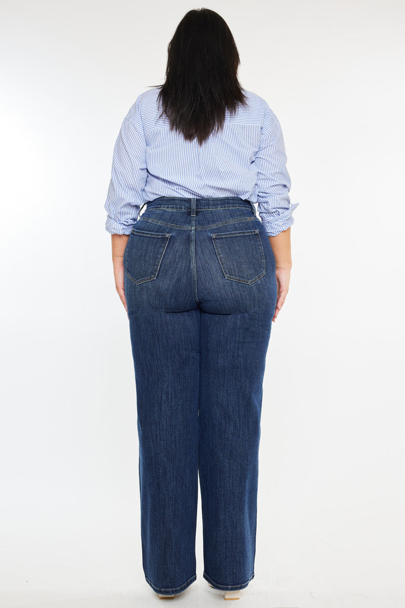Stellar High Rise Wide Leg Jeans (Plus Size) - Official Kancan USA