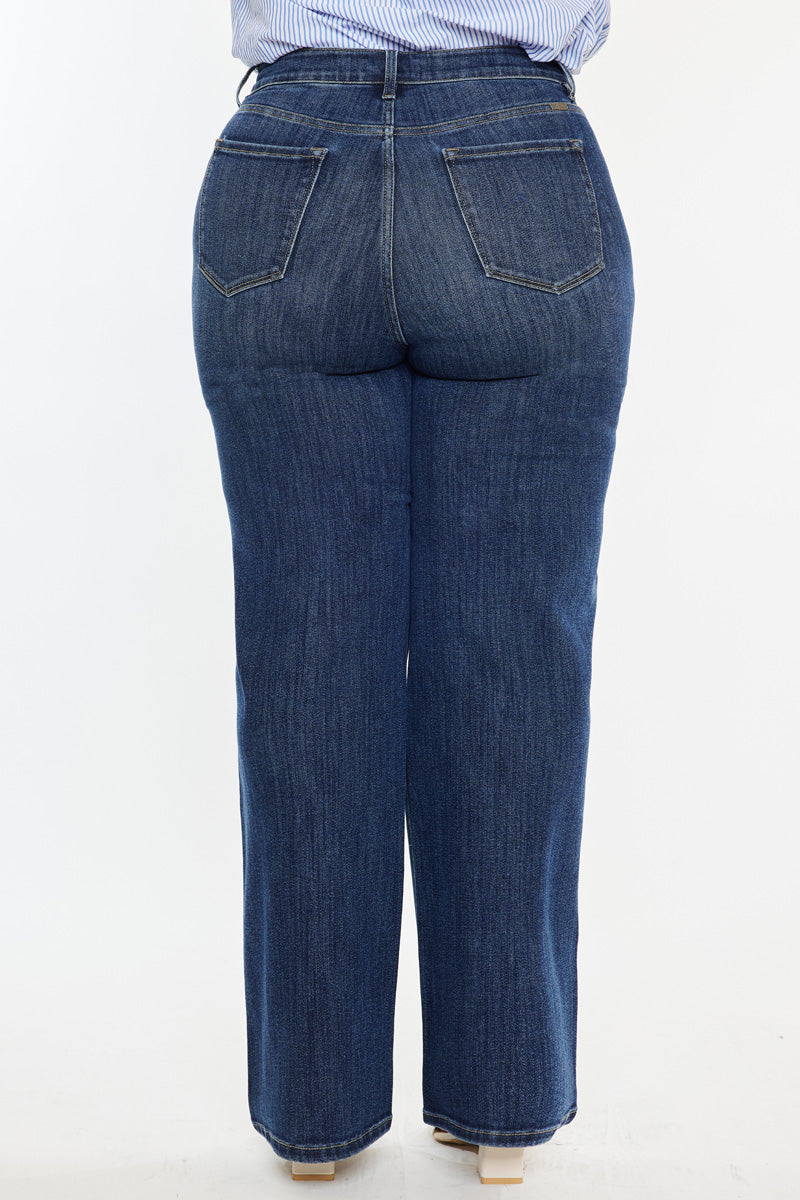 Stellar High Rise Wide Leg Jeans (Plus Size) - Official Kancan USA