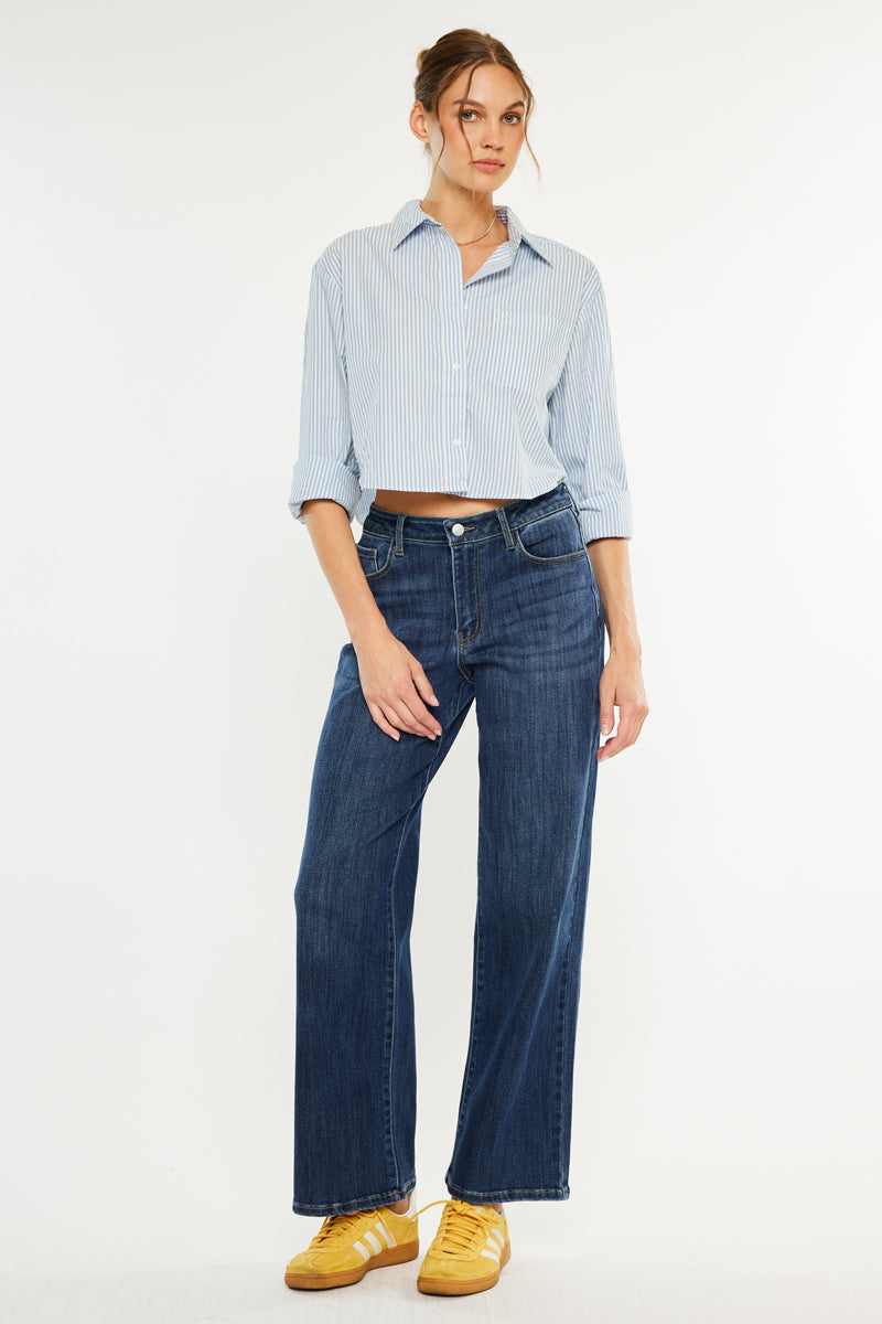 Samia Essentials High Rise Wide Leg Jeans – Kancan USA