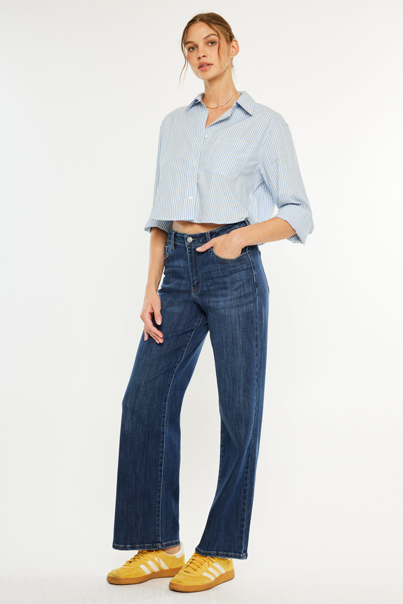 Samia Essentials High Rise Wide Leg Jeans - Official Kancan USA