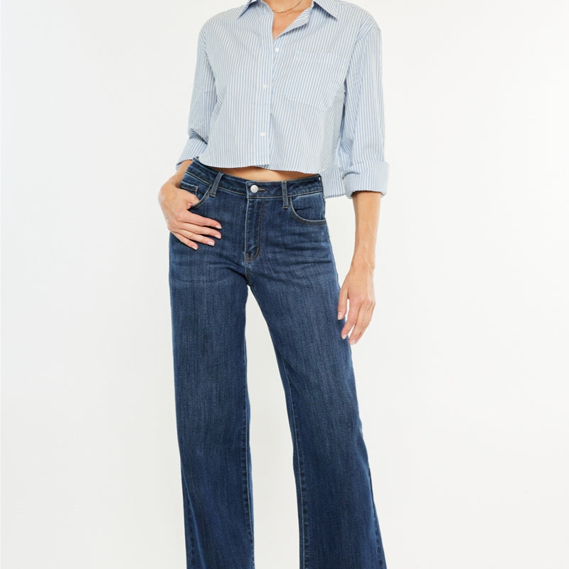 Samia Essentials High Rise Wide Leg Jeans - Official Kancan USA