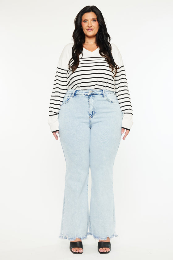 Kay High Rise Wide Leg Flare (Plus Size) - Official Kancan USA