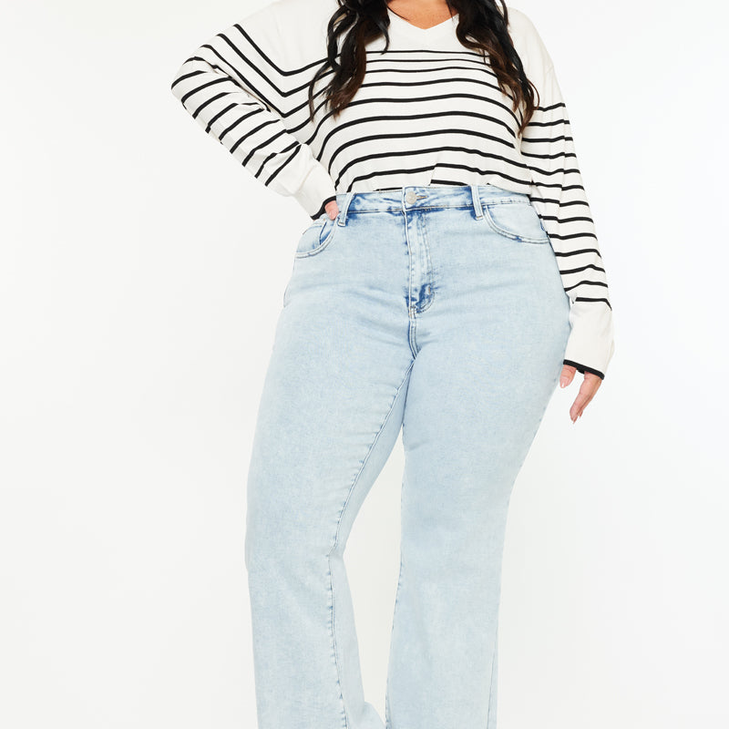 Kay High Rise Wide Leg Flare (Plus Size) - Official Kancan USA