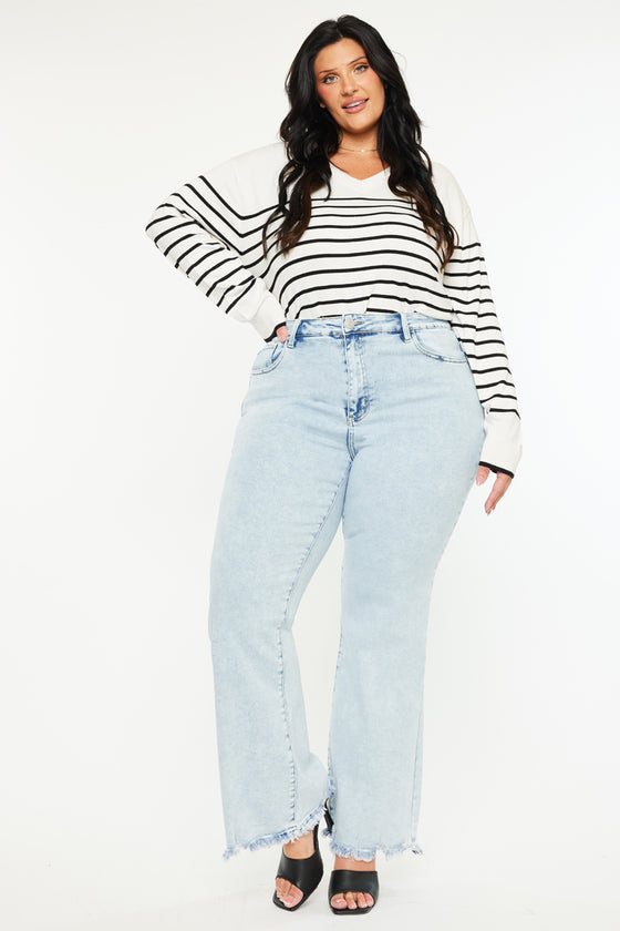 Kay High Rise Wide Leg Flare (Plus Size) - Official Kancan USA
