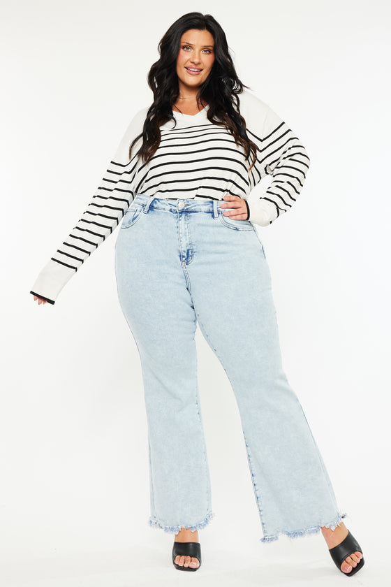 Kay High Rise Wide Leg Flare (Plus Size) - Official Kancan USA