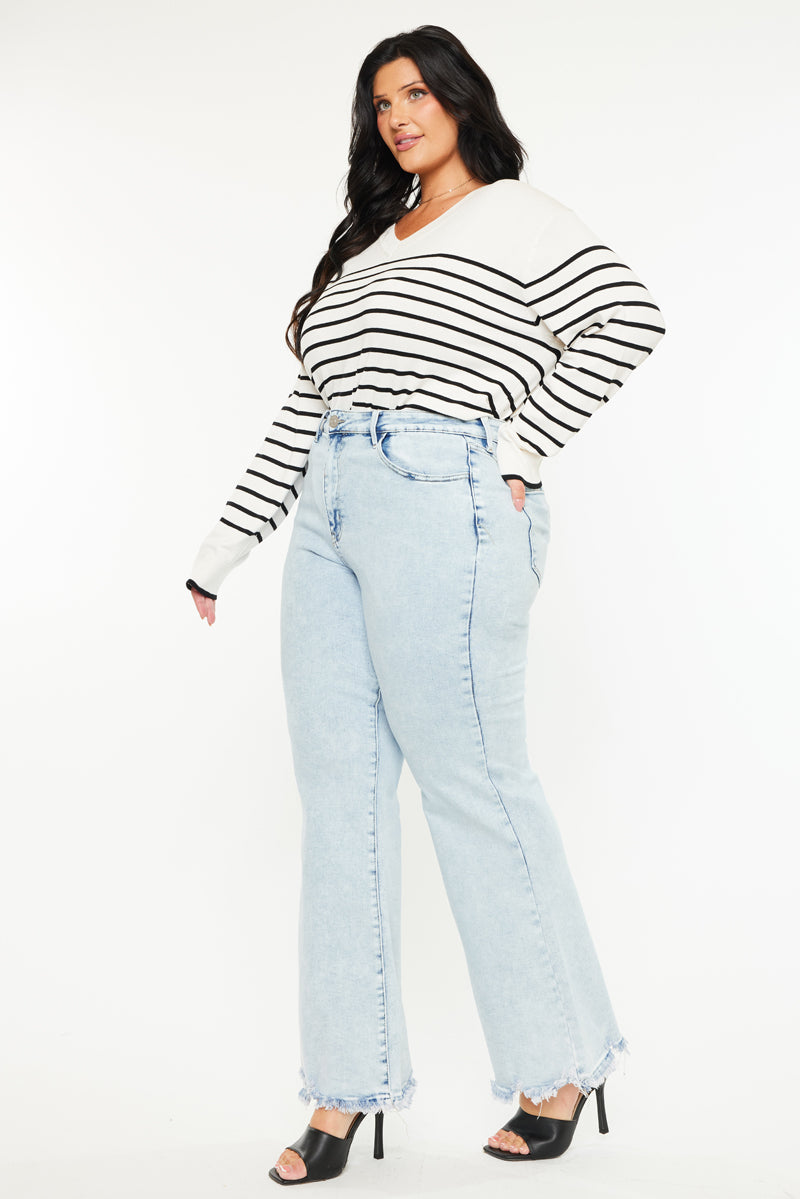 Kay High Rise Wide Leg Flare (Plus Size) - Official Kancan USA