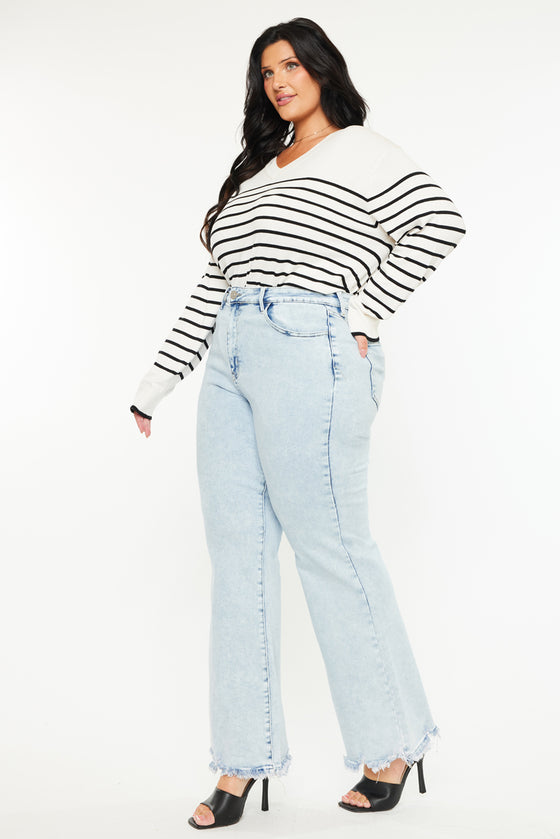 Kay High Rise Wide Leg Flare (Plus Size) - Official Kancan USA