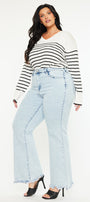 Kay High Rise Wide Leg Flare (Plus Size) - Official Kancan USA