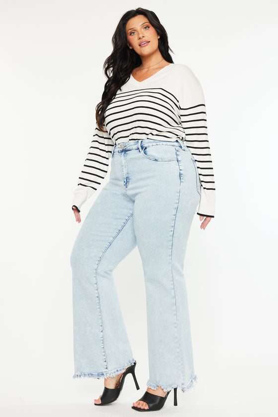 Kay High Rise Wide Leg Flare (Plus Size) - Official Kancan USA