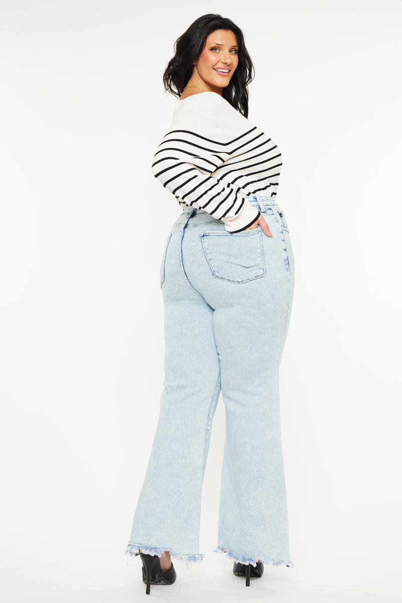 Kay High Rise Wide Leg Flare (Plus Size) - Official Kancan USA