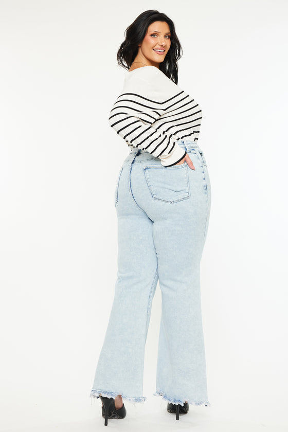 Kay High Rise Wide Leg Flare (Plus Size) - Official Kancan USA