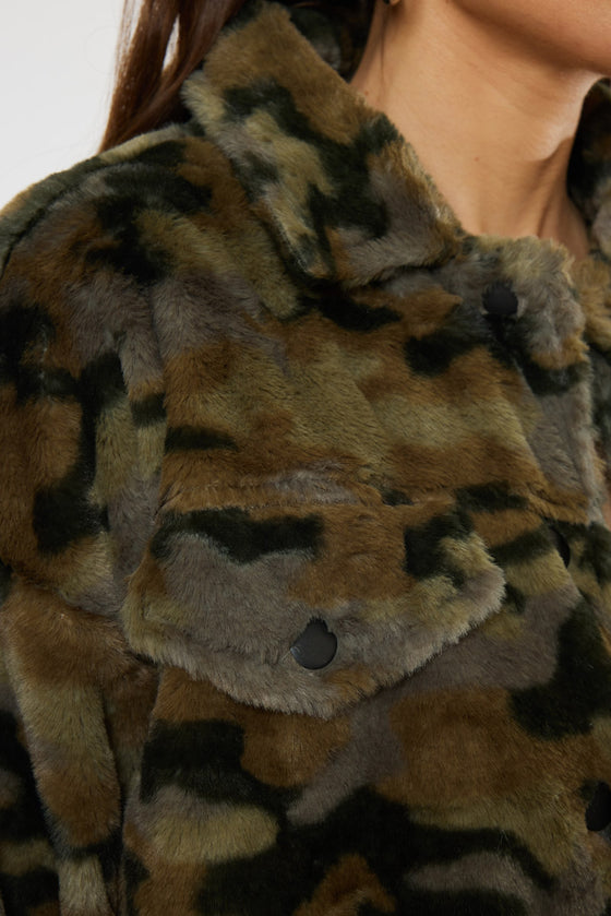Jax Faux Fur Camo Jacket - Official Kancan USA