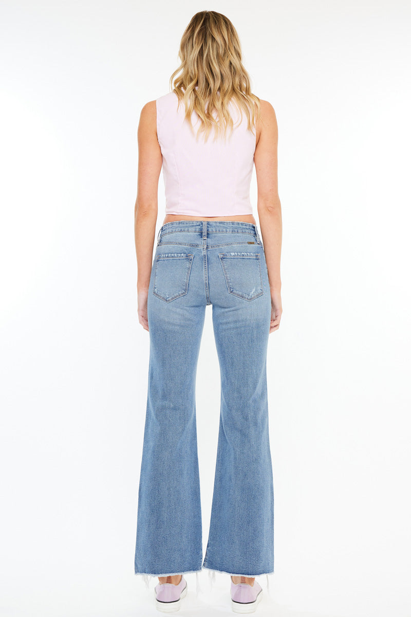 Gwen Essentials High Rise Wide Flare Jeans – Kancan USA