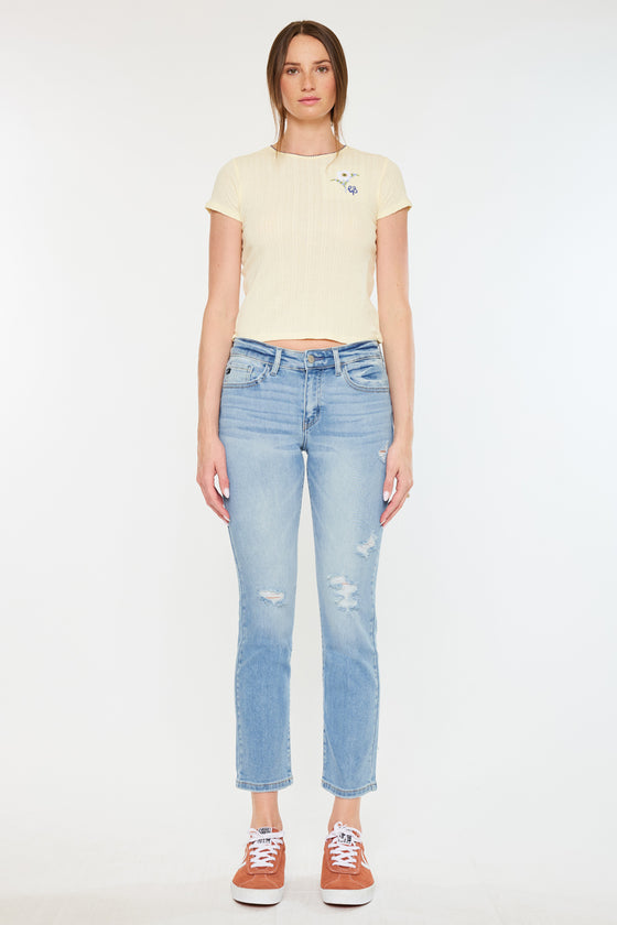 Isabella Essentials Mid Rise Slim Straight