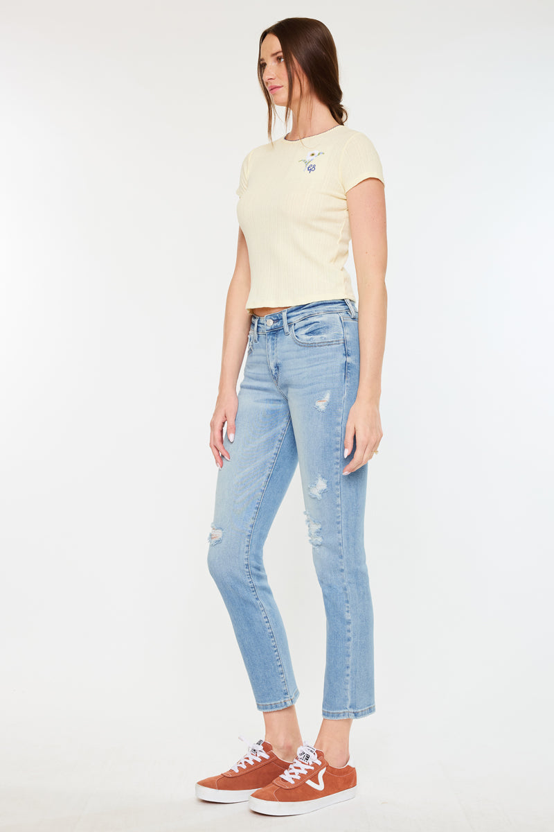 Isabella Essentials Mid Rise Slim Straight - Official Kancan USA
