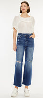 Mollie High Rise 90's Criss Cross Jeans - Official Kancan USA