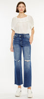 Mollie High Rise 90's Criss Cross Jeans - Official Kancan USA