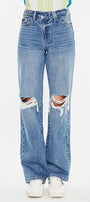 Debra High Rise 90's Criss Cross Straight Jeans - Official Kancan USA