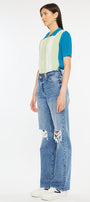 Debra High Rise 90's Criss Cross Straight Jeans - Official Kancan USA