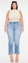 Drea High Rise Slim Crop Straight Jeans (Plus Size) - Official Kancan USA