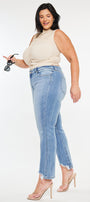 Drea High Rise Slim Crop Straight Jeans (Plus Size) - Official Kancan USA