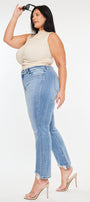 Drea High Rise Slim Crop Straight Jeans (Plus Size) - Official Kancan USA