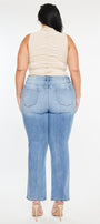 Drea High Rise Slim Crop Straight Jeans (Plus Size) - Official Kancan USA