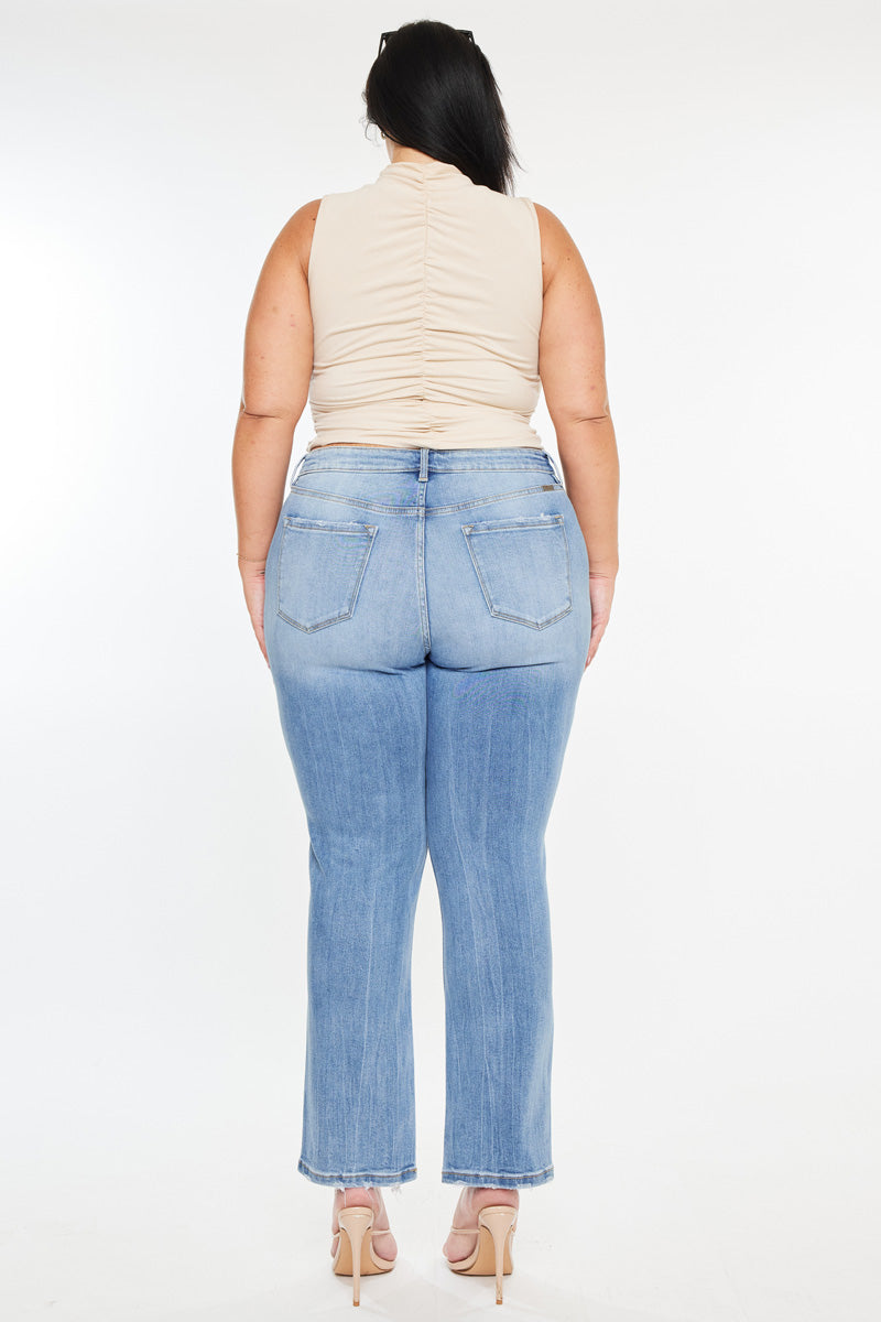Drea High Rise Slim Crop Straight Jeans (Plus Size) - Official Kancan USA