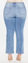 Drea High Rise Slim Crop Straight Jeans (Plus Size) - Official Kancan USA