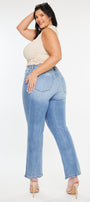 Drea High Rise Slim Crop Straight Jeans (Plus Size) - Official Kancan USA