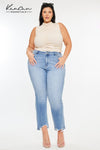 Angela Essentials High Rise Slim Crop Straight Jeans (Plus Size) - Official Kancan USA