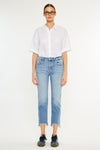 Angela Essentials High Rise Slim Crop Straight Jeans
