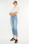 Angela Essentials High Rise Slim Crop Straight Jeans