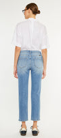 Angela Essentials High Rise Slim Crop Straight Jeans - Official Kancan USA