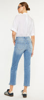 Angela Essentials High Rise Slim Crop Straight Jeans - Official Kancan USA
