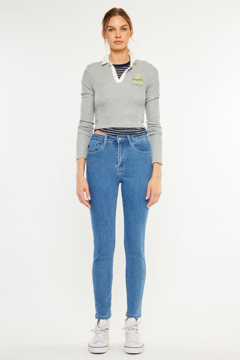Bev Essentials High Rise Ankle Skinny Jeans - Official Kancan USA