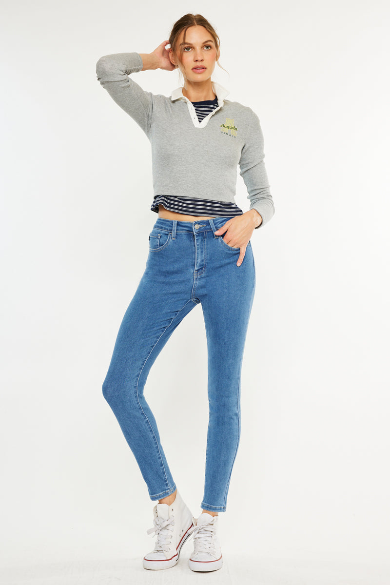 Bev Essentials High Rise Ankle Skinny Jeans - Official Kancan USA