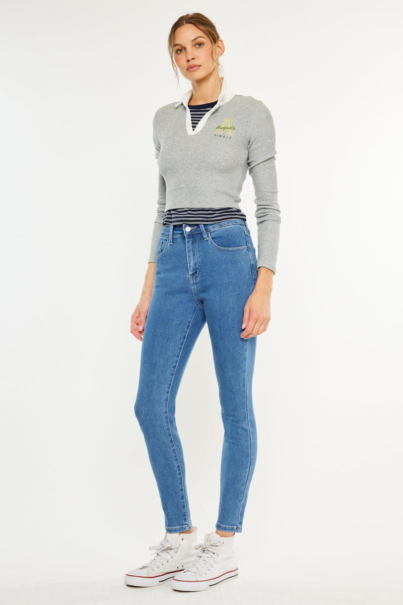 Bev Essentials High Rise Ankle Skinny Jeans - Official Kancan USA