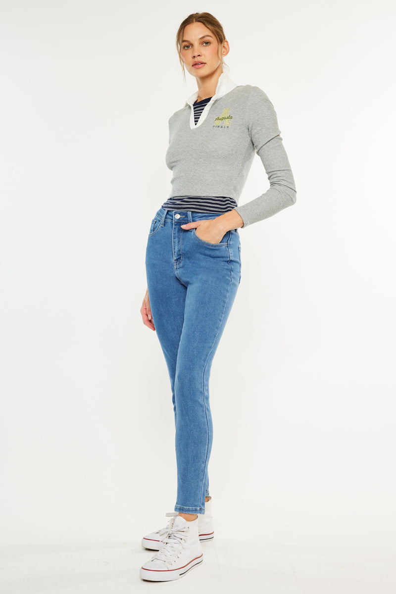 Bev Essentials High Rise Ankle Skinny Jeans - Official Kancan USA