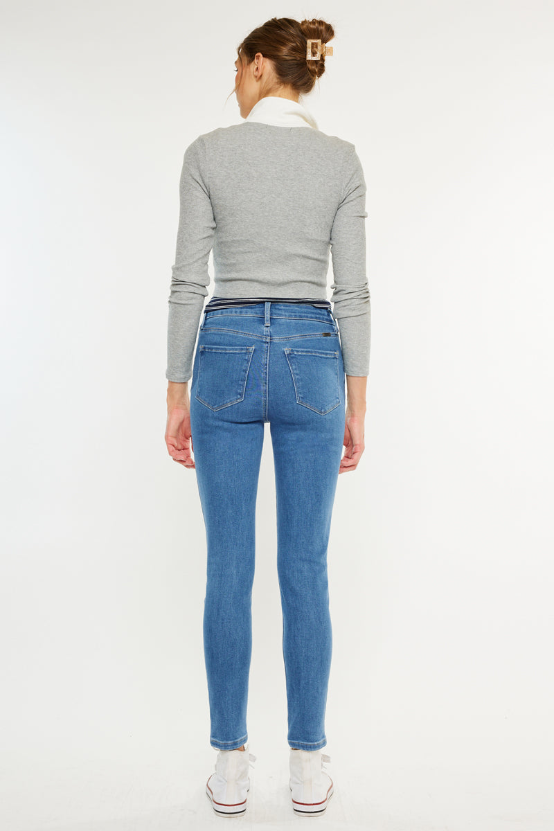Bev Essentials High Rise Ankle Skinny Jeans - Official Kancan USA