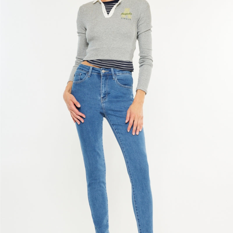 Bev Essentials High Rise Ankle Skinny Jeans - Official Kancan USA