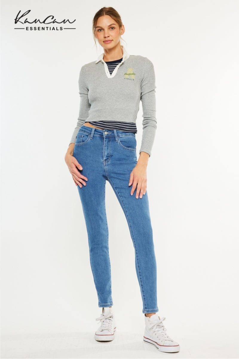 Bev Essentials High Rise Ankle Skinny Jeans
