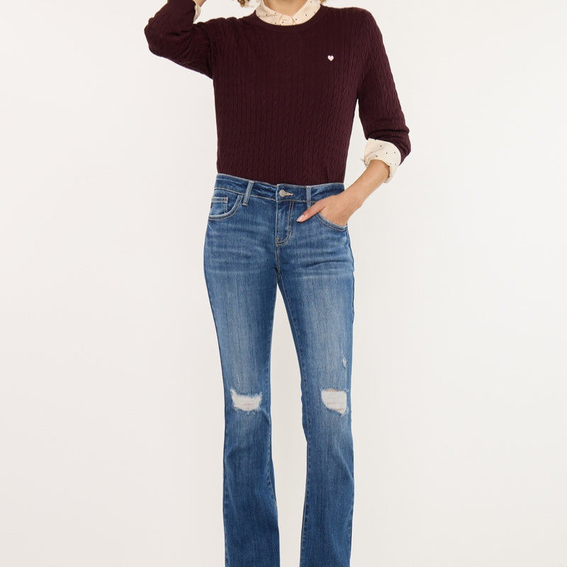 Mia Essentials Low Rise Baby Bootcut Jeans - Official Kancan USA